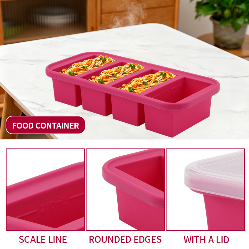 2 Or 3-Piece Silicone Freezer  - Meal Prep Template 评论和价格