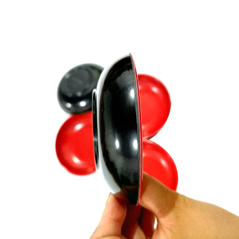 3Pcs Red And Black Round Melam - Sauce Dipping Cup 评论和价格