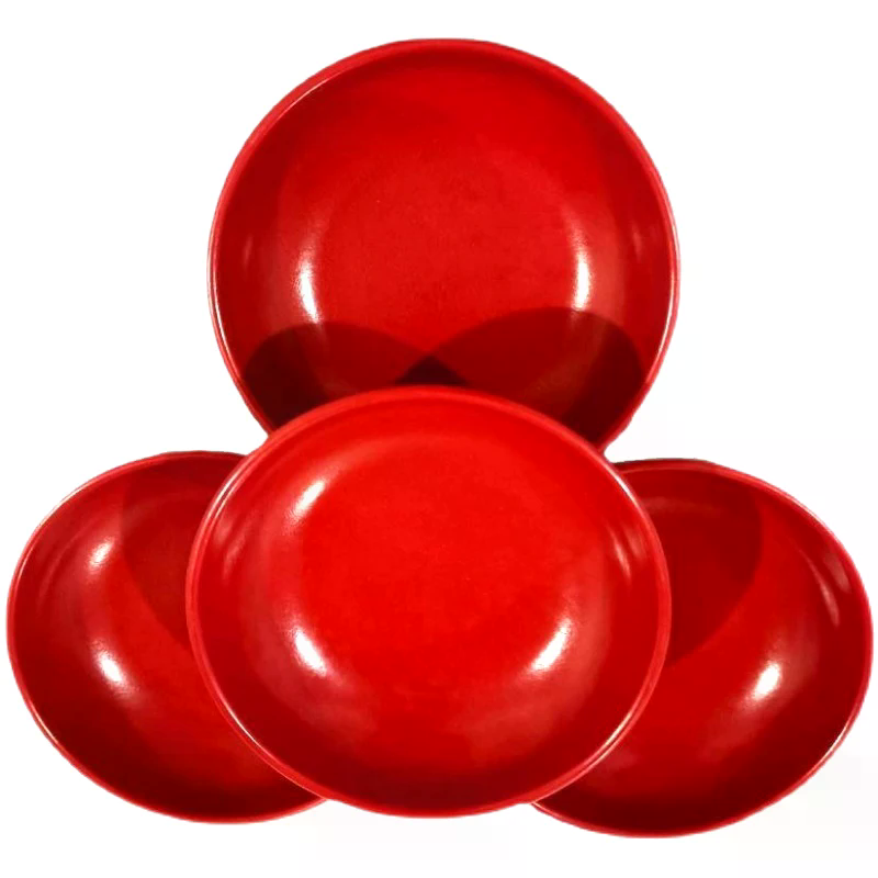 3Pcs Red And Black Round Melam - Sauce Dipping Cup 评论和价格