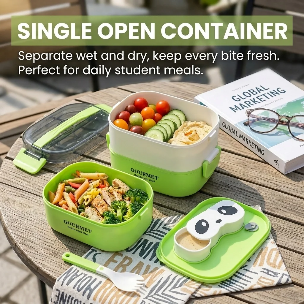 Microwavable Plastic Bento Box - Meal Prep Or Prep Meal 评论和价格