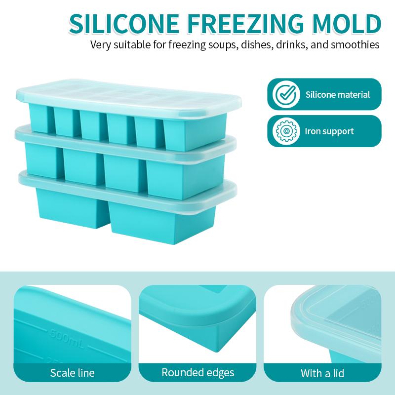 2 or 3-piece Silicone Freezer  - Meal Prep Template 评论和价格