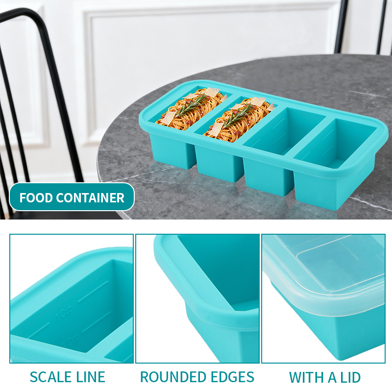 2 or 3-piece Silicone Freezer  - Meal Prep Template 评论和价格