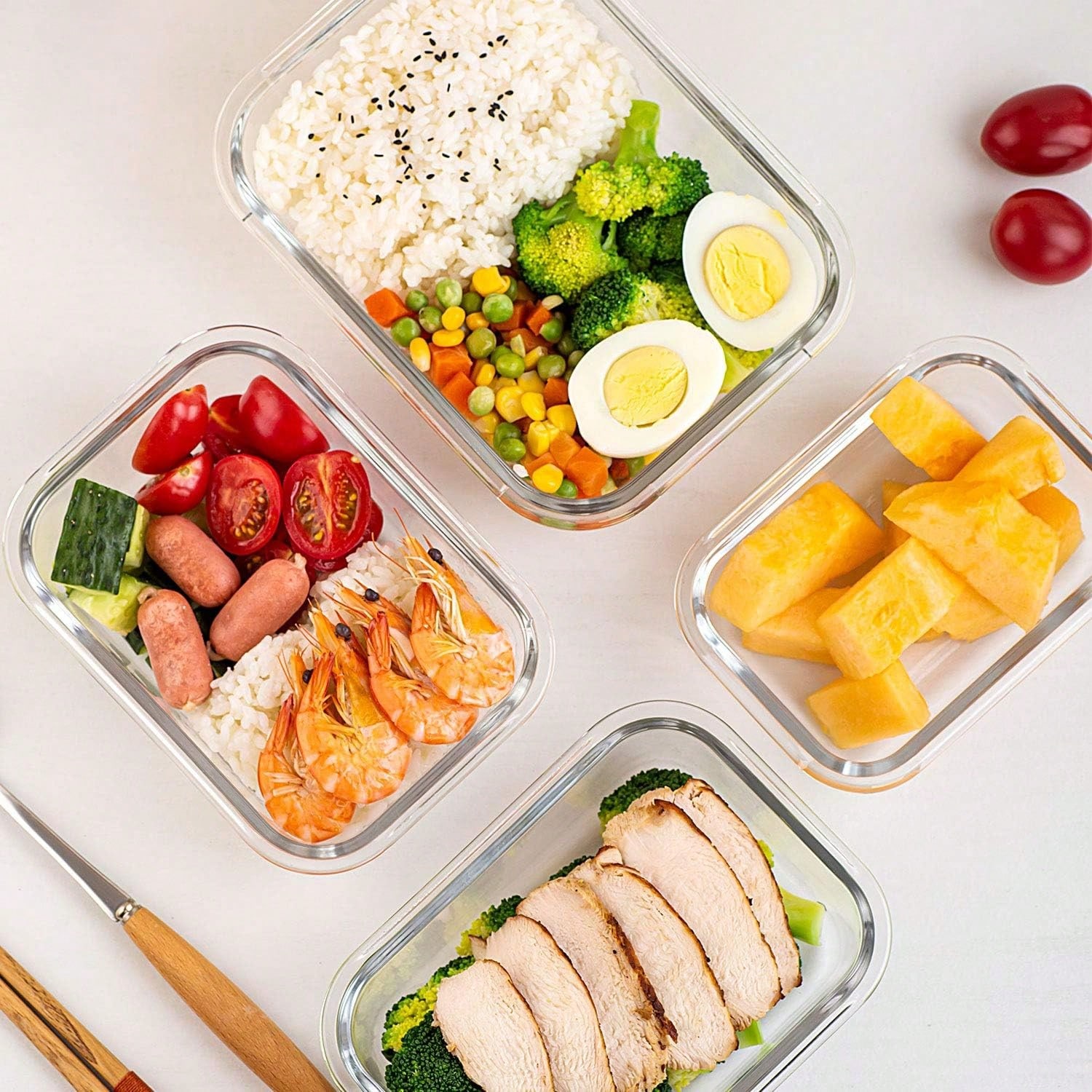 10 Pack Glass Meal Prep Contai - Meal Prep Kitchen 评论和价格