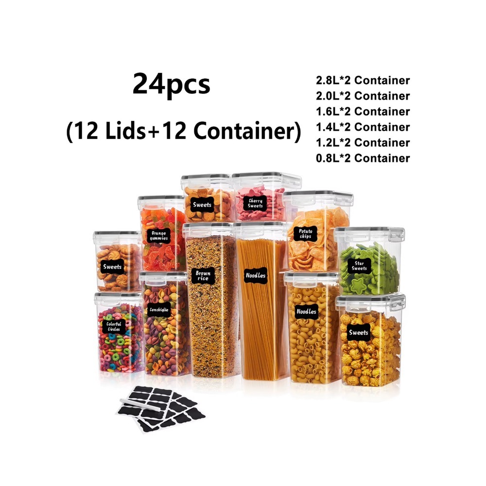 24Pcs Sealed Food Storage Cont - Meal Prep With Rice 评论和价格