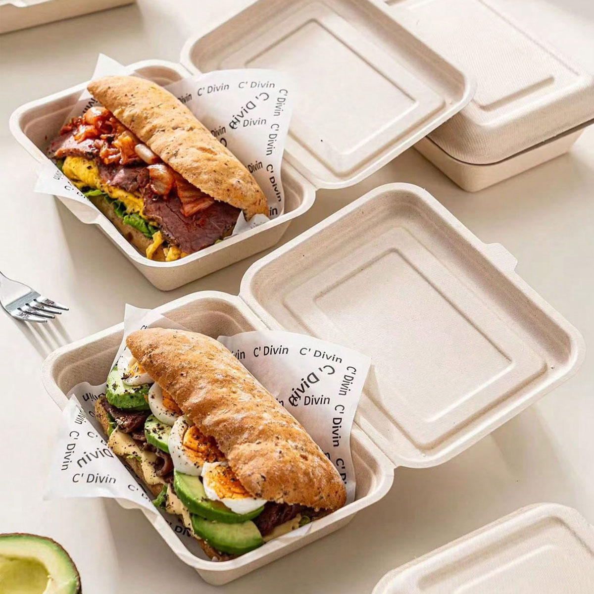 Ciabatta Packaging Box, Paper  - Meal Prep Bowl 评论和价格